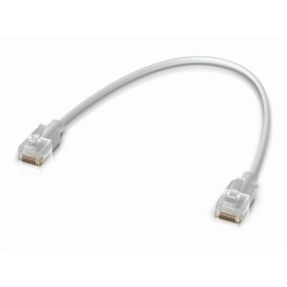 Ubiquiti UniFi - Patch cable - RJ-45 (M) to RJ-45 (M) - 5.9 in - 0.1 in - CAT 6 - indoor - white