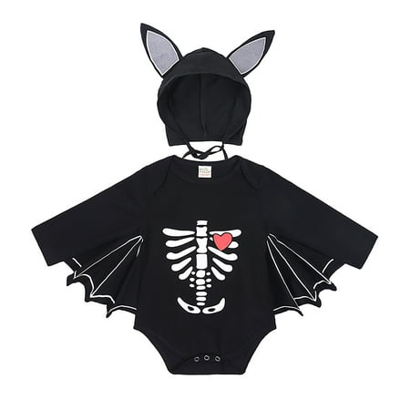 

Mightlink 1 Set Infant Bodysuit Cute Washable Bat Cosplay Clothing Halloween Essential Prop Everyday Wear