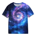 thumbnail image 5 of IVEYRTF Girls Star Print Short Sleeve Top Casual Comfort Design for Everyday Tops Summer Play Cute Style Round Neck Tee(Multicolor#2,3-4 Years), 5 of 9