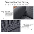 thumbnail image 2 of Enova Home Grey Stretch Jacquard Spandex Fabric T-Cushion Wingback Slipcover, 2 of 5