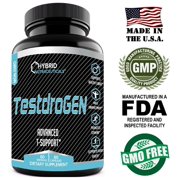 TestdroGEN Testosterone Booster Supplement for Men - Support Healthy Libido, Natural Energy & Stamina - 2 Pack