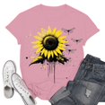 thumbnail image 2 of NAMTYQX Womens Oversized Tee Shirts Plus Size Print Relaxed Fit Short Sleeve Cool mit Print Scoop Neck Casual Stretch Shirts for Women Pink Size 3XL, 2 of 5