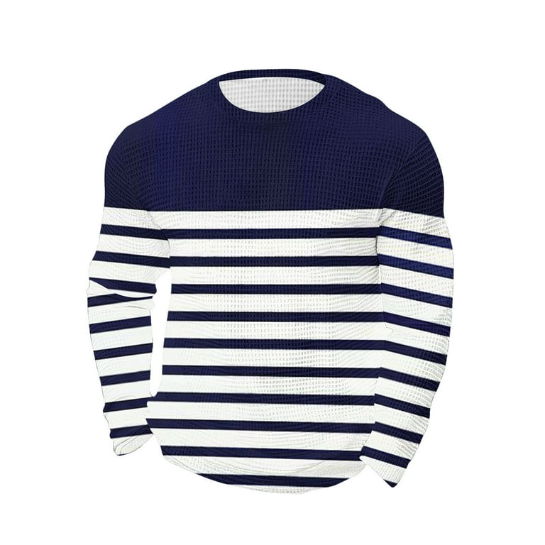 USNSM Men's Waffle Long Sleeve Shirts, Crew Neck Thermal Underwear