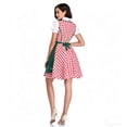 thumbnail image 7 of IUYRTFE Women's Oktoberfest Dirndl Dress Short Sleeve Floral Print Bavarian Costume for Beer Festival Party, 7 of 7