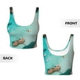 thumbnail image 5 of Picia Turquoise Beach Kayaking Sports Bra for Women,Padded Strappy Sports Bras Medium Support Yoga Bra with Removable Cups,Running Yoga Bra-Medium, 5 of 9