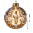 thumbnail image 6 of MYUNNIL Light Up Christmas Globe Ornaments, 3" Religious Clear Nativity Scene Hanging Ball Decoration with Built-In Warm LED Light, Cute Waterproof Seasonal Pendant for Tree Home Decor, 6 of 7