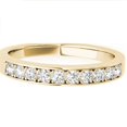 thumbnail image 3 of AoneJewelry 10K 0.25 Carat Solid Rose, White & Yellow Gold Wedding Diamond Band, 3 of 5