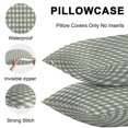 thumbnail image 5 of Throw Pillow Covers 20x20 Inch Set of 2, Green Buffalo Plaid Waterproof Outdoor Pillow Covers, Farmhouse Checked Retro Geometric Art Decorative Cushion Pillowcases for Couch, Sofa, Bed, Garden, Patio, 5 of 9
