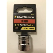 Gearwrench Two Pcs (2)Ea 3/8" Drive 19Mm 6Pt Socket