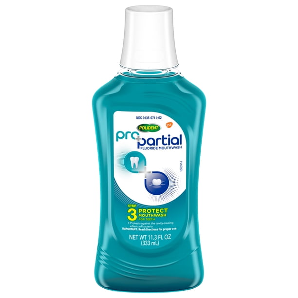 Polident Propartial Fluoride Mouthwash 11.3 Ounces