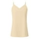 thumbnail image 5 of Camiseta sin mangas de satén con tirantes de seda para mujer - Camisola suave antideslizante - Escote en V y aberturas laterales - Tallas S-XXXL, 5 of 5