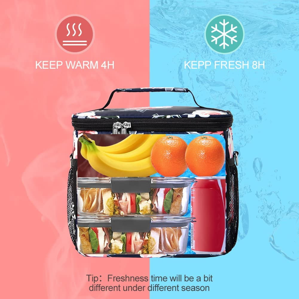 Tiblue Insulated Reusable Lunch Box for Office Work School Picnic