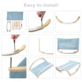 thumbnail image 6 of Rupoun Indoor Cat Swing Chair & Hammock – Wooden Frame, Blue, Dual Swing & Rocking Bed, Lightweight, Anti‑Slip, All‑Season Comfort, 6 of 9