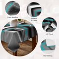 thumbnail image 5 of Turquoise Geometric Table Cloth Waterproof Tablecloths, Grey Classic Abstract Lines Striped Tablecloth Dining Table Cover for Kitchen Party Tabletop Outdoor, Rectangle Tablecloth 54x108 Inch, 5 of 9