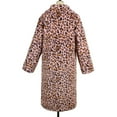thumbnail image 6 of QATAINLAV My Orders Placed By Me Women Faux Fur Coat Winter Leopard Long Coats Loose Fit Oversized Long Sleeve Open Front Warm Fur Coat with Pockets Pink S, 6 of 7