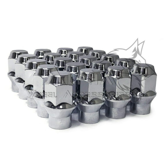 20 Chrome 12x1.25 Extended Thread Lug Nuts Tapered Conical For Nissan Infiniti