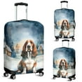 thumbnail image 2 of Hello Winter Basset Hound Welcome Snowy Night Watercolor Vintage Travel Luggage Cover Bassets Dog Breed Lovers Gifts Idea Suitcase Dust Protective Decor - 01011, 2 of 5