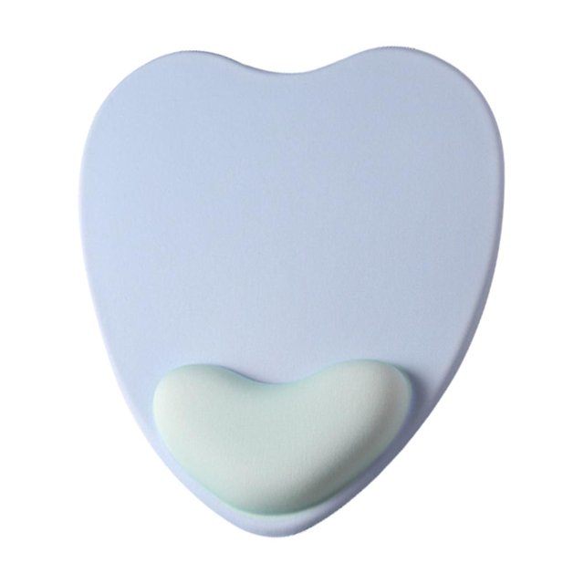 Alfombrilla de ratón ergonómica en forma de corazón, con soporte de gel para reposamuñecas, antideslizante para trabajar en la oficina en casa