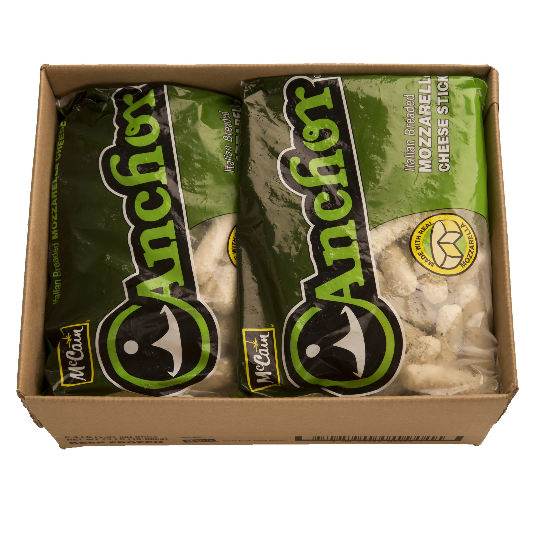 Anchor Italian Breaded Mozzarella Sticks 4 lb, (Pack of 6)