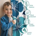 thumbnail image 3 of Blackout Kids Curtains,Blue Pioneer Flower Childrens Insulated Curtains Set Of 2,Bedroom Essentials,Toddler Room Decor 42x84in(106x213cm), 3 of 4