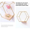thumbnail image 6 of Set of 3 Hexagon Wall Shelf  Shelves, Metal and Wood Floating Shelf Wall Storage Organizer for Kitchen Shelf, Bathroom, Bedroom, Gold, 6 of 7