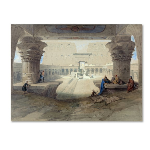 Trademark Fine Art 'Portico Of The Temple' Canvas Art by David Roberts