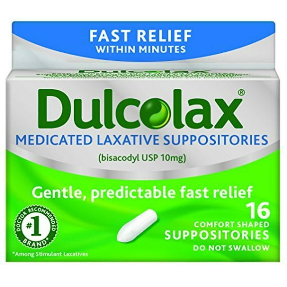 Dulcolax Laxative Suppositories, 16 Count