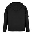 thumbnail image 3 of Waffleknit Jackets for Men Fleece Lined Zip Up Hoodies & Sweatshirts Casual Solid Long Sleeve Warm Loungewear Workout Outerwear Coats with Pockets, 3 of 4