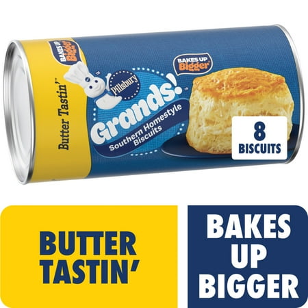 Pillsbury Grands! Southern Homestyle Butter Tastin' Biscuits, 8 Count, 16.3 oz