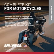 Red Line 90226 V-Twin 20W50 PowerPack Motorcycle Oil Change Kit – Full Synthetic V-Twin Engine Oil Package with Transmission Fluid & Accessories
