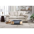 thumbnail image 6 of “Scandinavian Style Elevated Dog Bed - Mid-Size Pet Sofa with Solid Wood Legs, Bent Wood Back & Cozy Velvet Cushion (Light Grey)”, 6 of 8