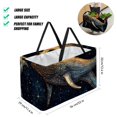 thumbnail image 2 of Whale Large Capacity Reusable Foldable Oxford Cloth Laundry Basket Beach Bag Shopping Basket Grocery Bags, 2 of 7