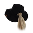 thumbnail image 2 of C.C Women's 100% Cotton Crushable Bucket Ponytail Messy Bun Sun Hat Reversible, 2 of 3