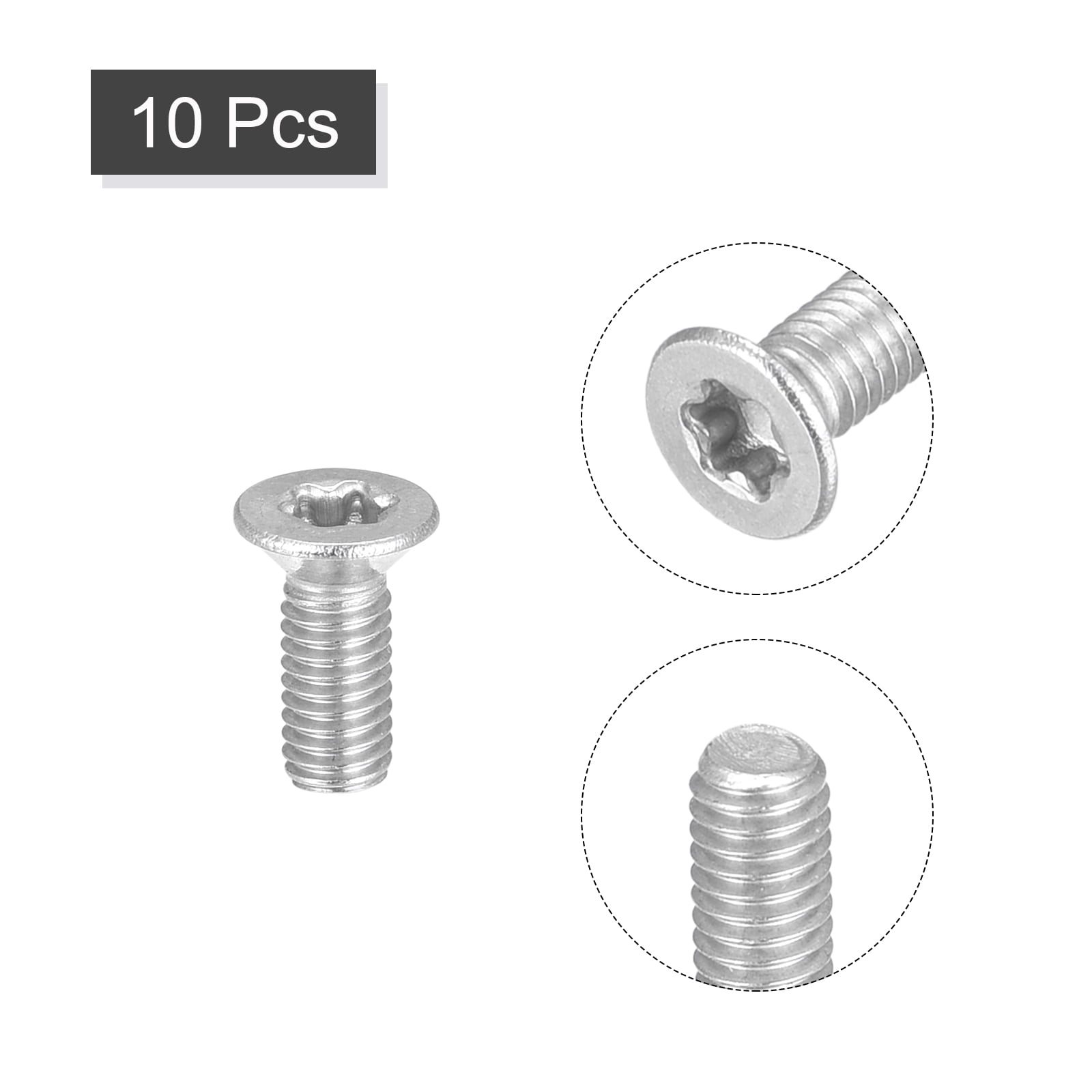 Unique Bargains Torx Machine Screws 316 Stainless Steel Countersunk Head Fasteners M3x8mm