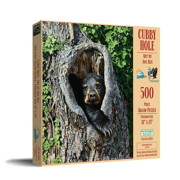 SUNSOUT INC - Cubby Hole - 500 pc Jigsaw Puzzle by Artist: Jon Ren - Finished Size 18" x 24" - MPN# 62826