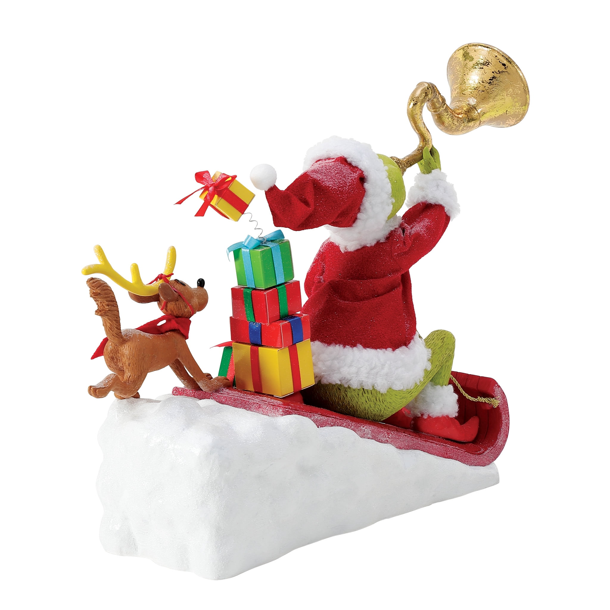 Department 56 Possible Dreams Here Comes the Grinch Christmas Multicolor Figurine 11in H