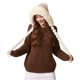 thumbnail image 4 of Gorro de invierno de punto con forro polar y cubre orejas y cara | Gorro de lana grueso, cálido y resistente al viento para climas fríos, 4 of 6