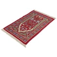 thumbnail image 4 of Muslim Prayer Rug Portable Exquisite Embroidered Floral Design Ethnic Worship MatRed, 4 of 8