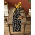 thumbnail image 5 of Black White Christmas Tree Burlap-Cotton Table Runner 108 Inches Long,Leopard Xmas Tree Snowflake Black Farmhouse Table Runners,Outdoor Dining Tablecloths Decor for Baby Shower Party Wedding 13x108, 5 of 9