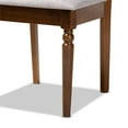 thumbnail image 4 of Baxton Studio Lylah Modern and Contemporary Grey Fabric Upholstered and Walnut Brown Finished Wood 4-Piece Dining Chair, 4 of 7