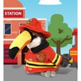thumbnail image 5 of DolliBu Toucan Bird Firefighter Stuffed Animal - Toucan Fireman Toy with Red Fireman Costume Outfit and Fireman Hat, Cute Wild Life Stuffed Animal Fire Fighter Doll Plush Toy for Kids - 9.5 Inch, 5 of 7