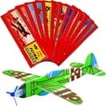 thumbnail image 1 of 12x Aviones de poliestireno - Juego de planeadores mixtos envueltos individualmente - Planeador de espuma de poliestireno Planeador de lanzamiento - Ideal como regalo de recuerdo para el, 1 of 5