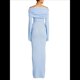 thumbnail image 3 of Vestido Tipo Suéter Ajustado con Hombros Descubiertos para Mujer, Vestido Formal de Larga, Elegante, para Fiesta en Club o Discoteca. Azul L, 3 of 8