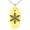 Gold, variant on Rose Gold Stainless Steel Crystallized Evergreen Snowflake Engraved Small Oval Charm Pendant Necklace