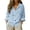 Light blue, variant on Duoif Womens Tops Womens Cotton Linen Shirt V Neck Button down Roll up Long Sleeve Lapel Blouse Tops 2026 Dark Gray XXL