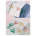 thumbnail image 4 of Metal Wire Paper Clamp Binder Clips Colored Multifunction Hollow Out Paper Desktop Office Organizer for Photo File Students School Office Home Supply 10pcs per Box 32mm, 4 of 8