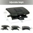 thumbnail image 4 of Mind Reader Foot Rest, Under Desk at Work, Ergonomic, Height Adjustable, Office, Plastic, 4 of 13