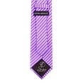 thumbnail image 4 of Striped Ties for Men - Woven Necktie - Yellow w/Silver + Purple w/Silver, 4 of 7