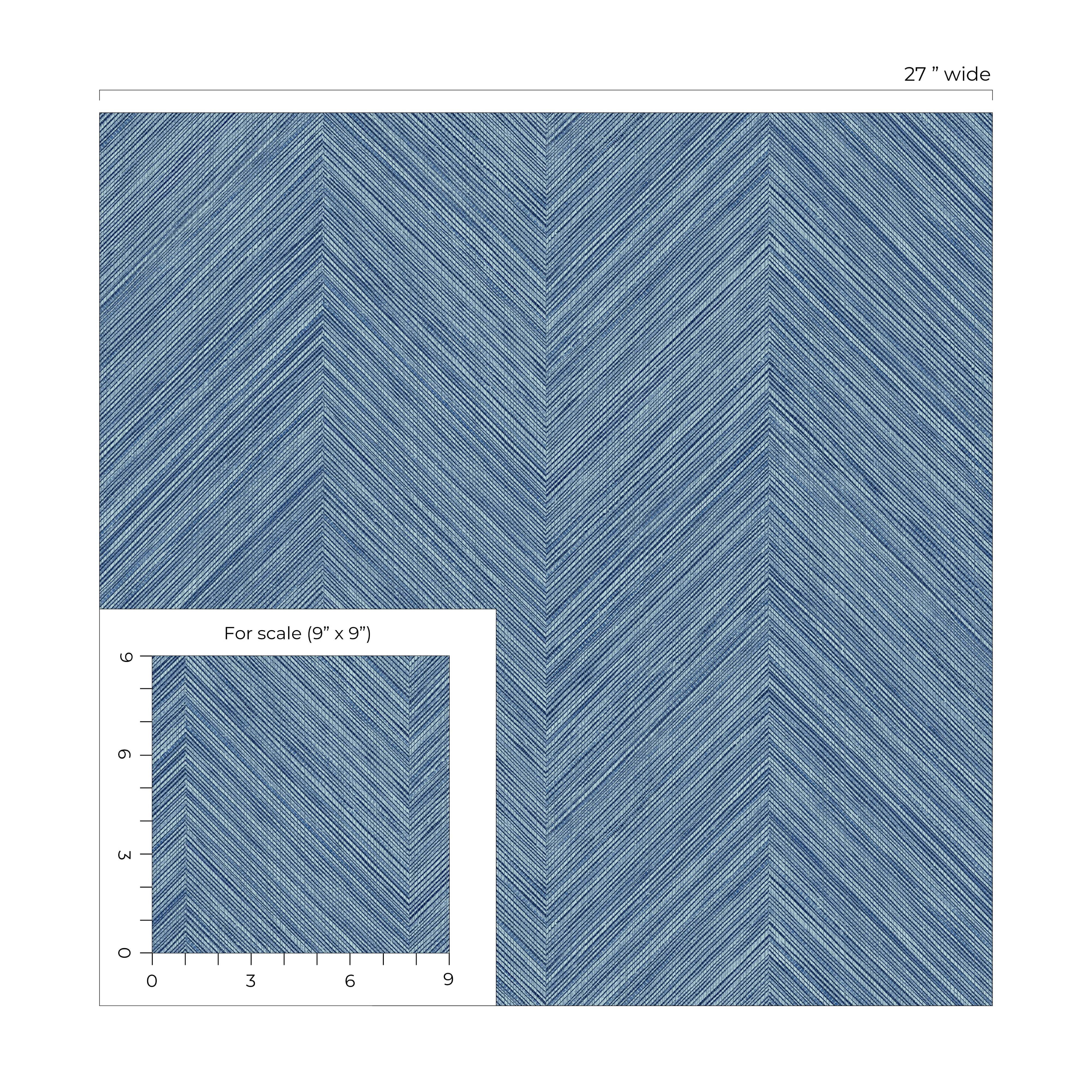 NextWall Lakeside Chevron Stripe Peel and Stick Wallpaper