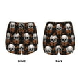 thumbnail image 5 of Picia Butterfly Skull Pattern Women's 2 in 1 Athletic Running Shorts High Waisted Workout Casual Gym Sweat Shorts with Comfy Liner Zipper Pockets-X-Large, 5 of 9